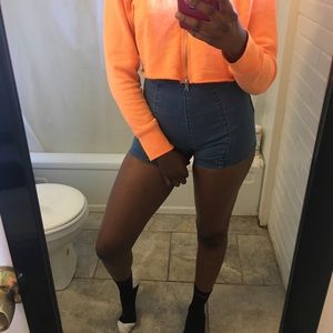 High Waisted Denim Shorts